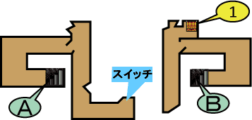 闇の遺跡のマップ(フロア2)