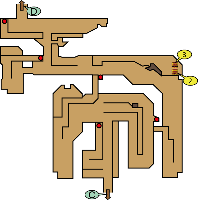 闇の遺跡のマップ(フロア3)