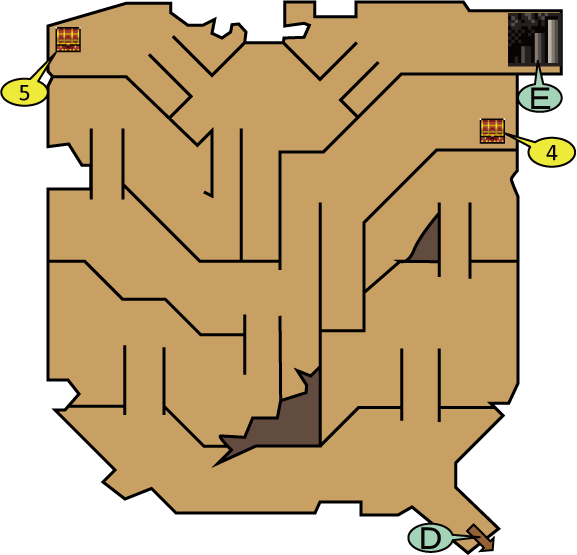 闇の遺跡のマップ(フロア4)