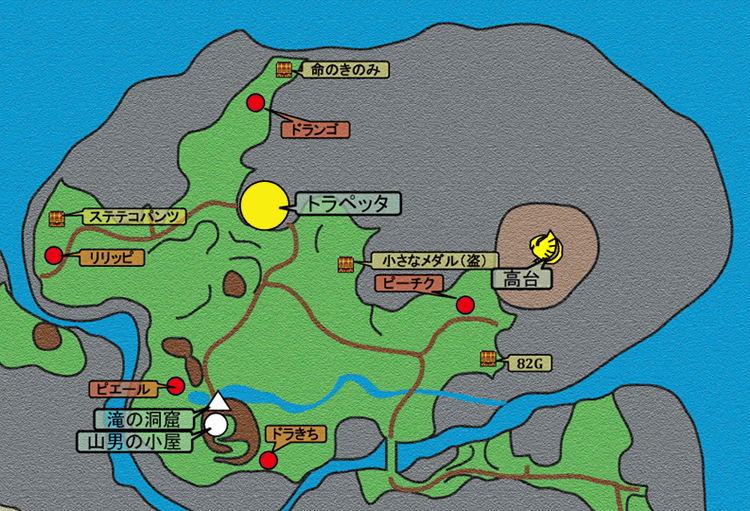 トラペッタ地方のマップ