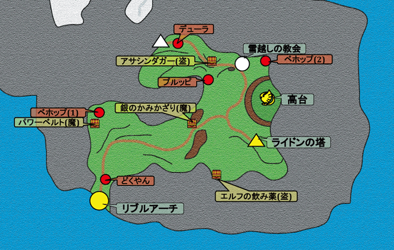 リブルアーチ地方のマップ