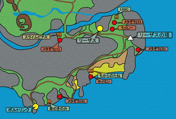 リーザス地方のマップ