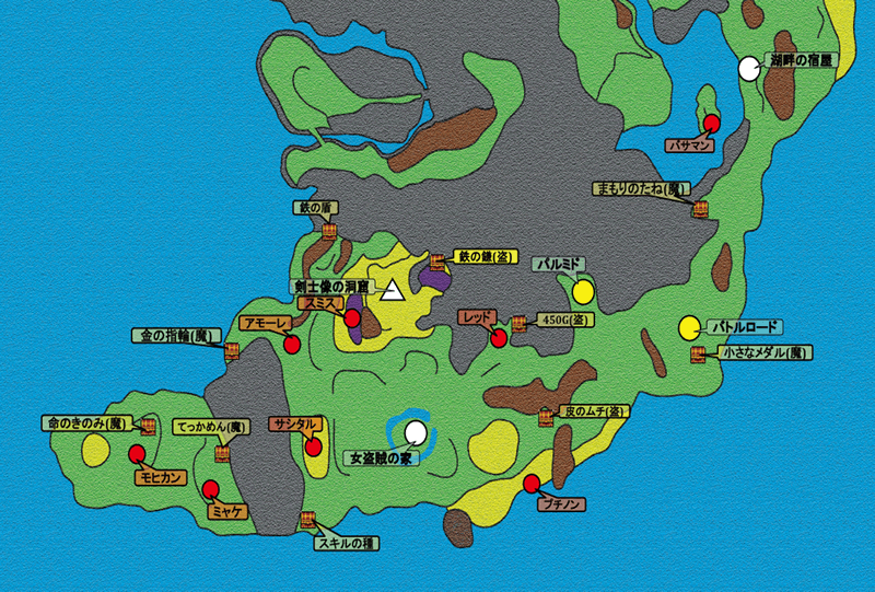 パルミド地方のマップ