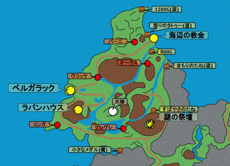 ベルガラック地方のマップ