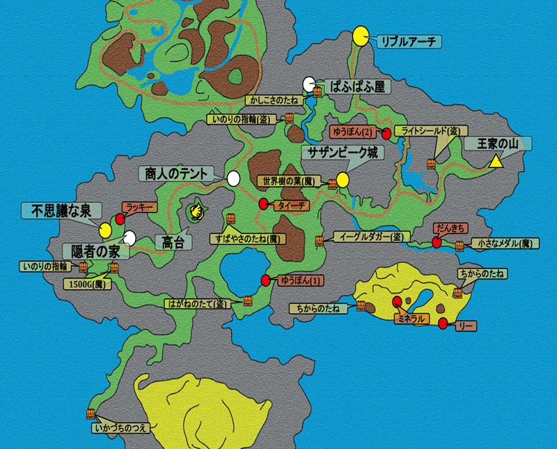 サザンビーク地方のマップ